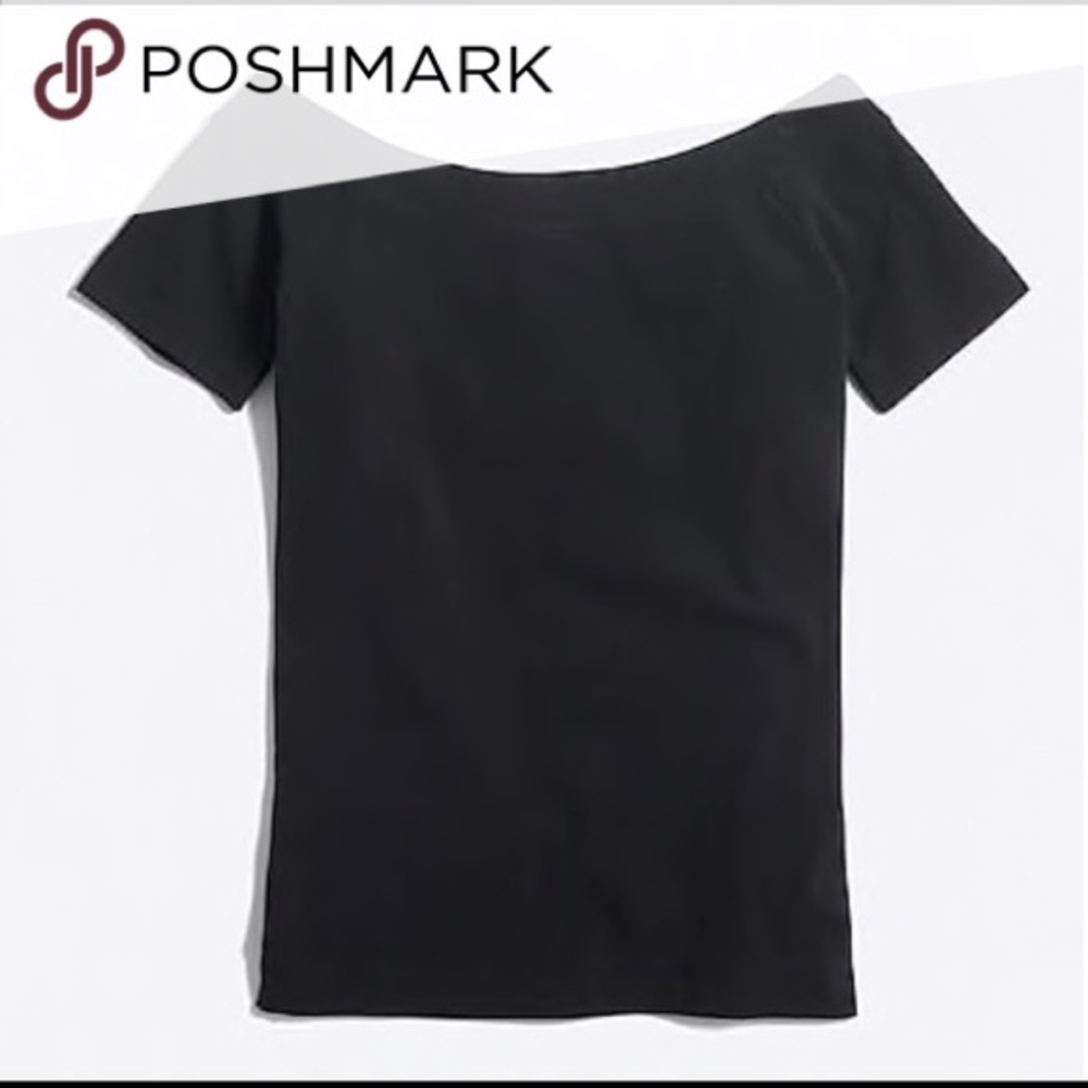 J. Crew Off The Shoulder Short Sleeve Black XXS